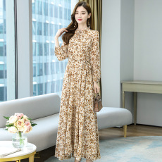 批发约会长袖韩版连衣裙秋冬辣妈<b class='q'>妈妈装</b>雪纺新品新款秋冬季大裙摆冬季