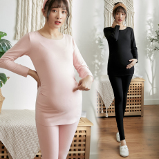 批发实拍2024孕妇秋衣秋裤套装保暖内衣内穿打底套装怀孕期冬季家居服