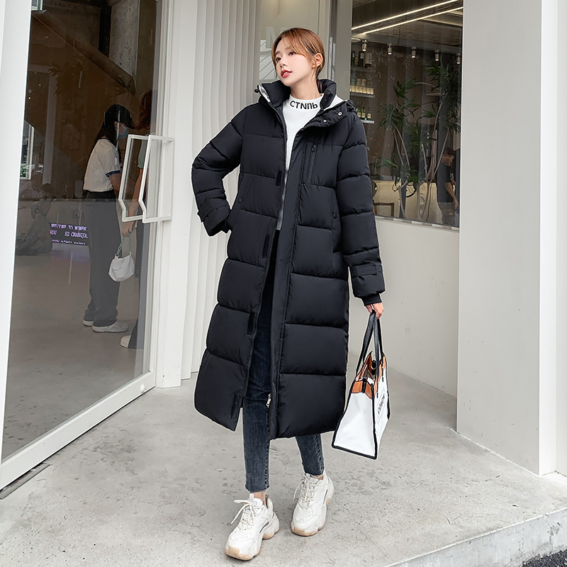 Real shot of down jacket for women  winter new Korean fashion long version slimming temperament cotton jacket for women