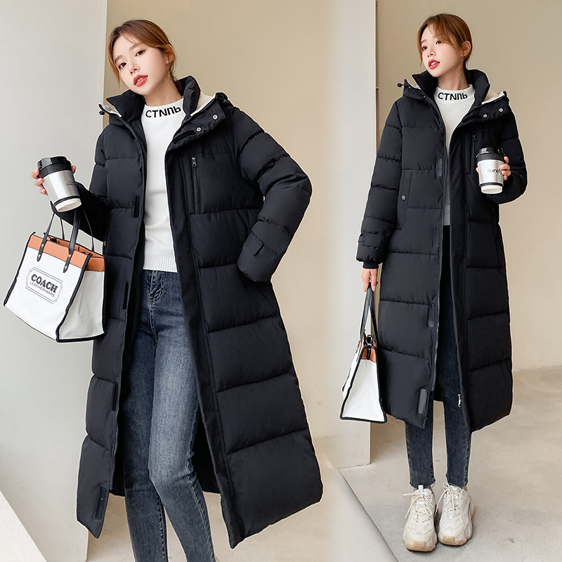 Real shot of down jacket for women  winter new Korean fashion long version slimming temperament cotton jacket for women