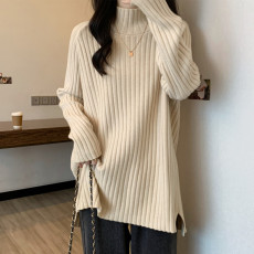 批发实拍<b class='q'>胖妹妹</b><b class='q'>大码</b>女装秋冬装毛衣显瘦半高领针织衫宽松显瘦遮肉上衣