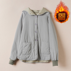 批发复古工装潮牌棉衣短款连帽潮流秋季羽绒棉服冬季女棉袄