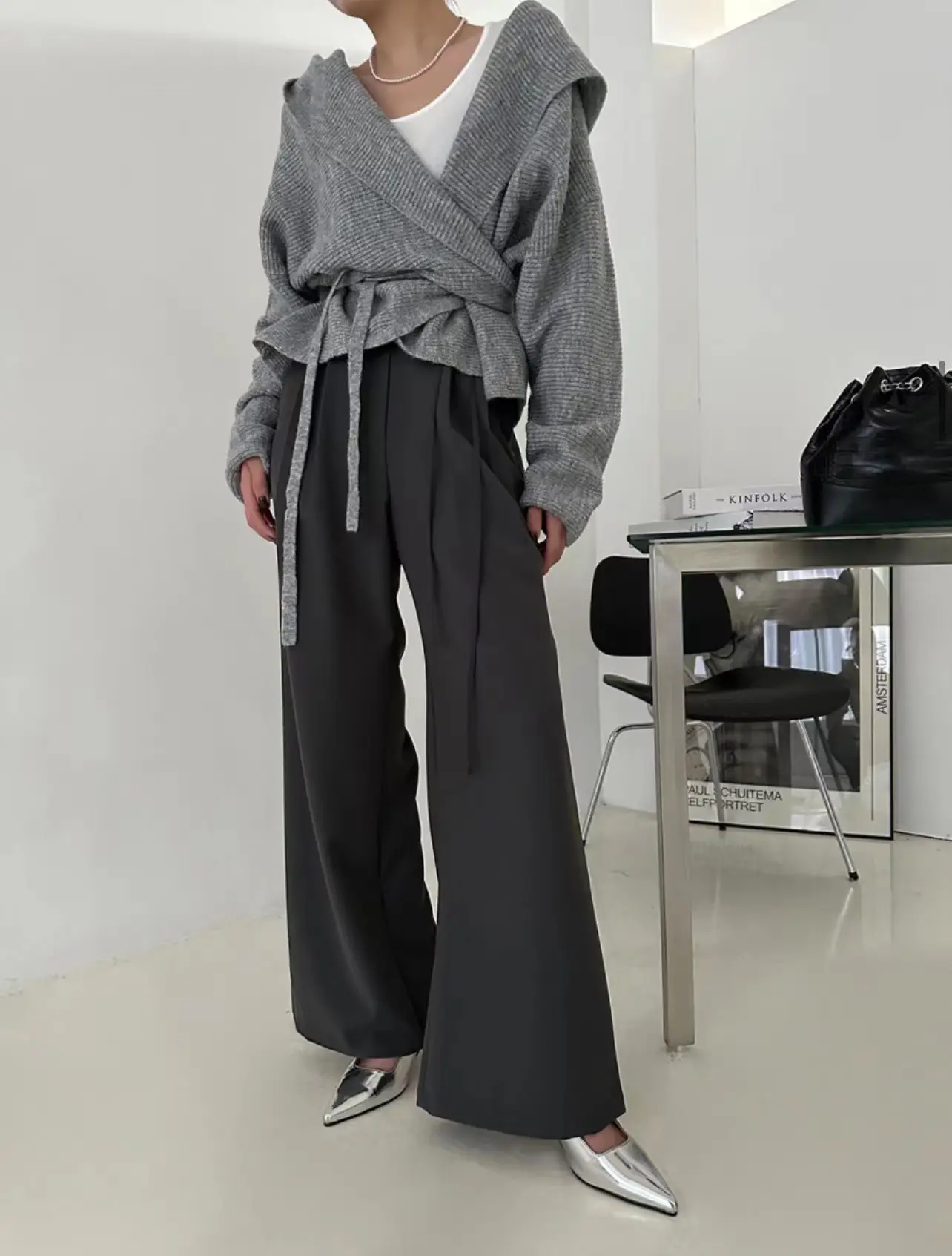 한국 스타일 빈티지 니트 조끼 상세 이미지 10