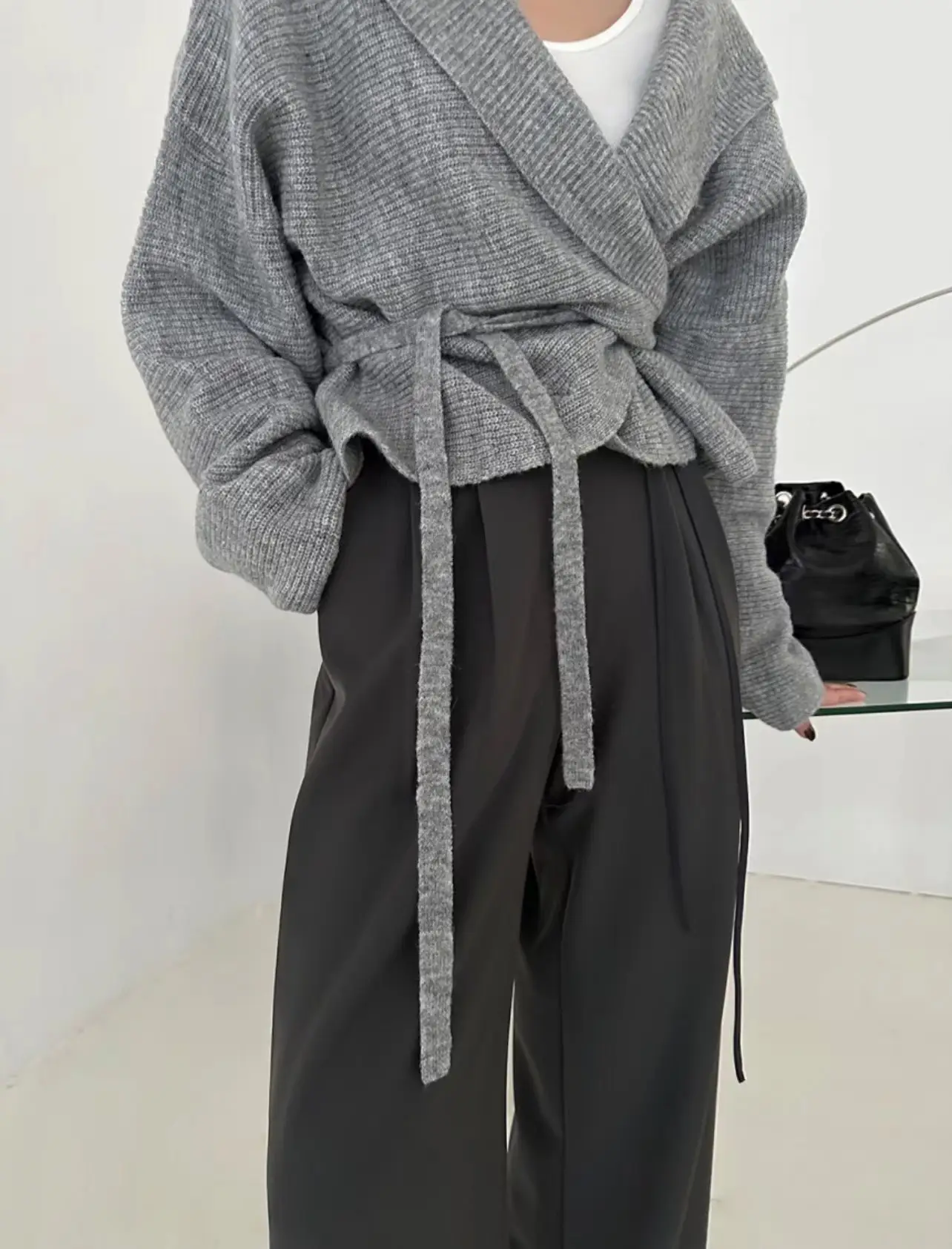 한국 스타일 빈티지 니트 조끼 상세 이미지 11