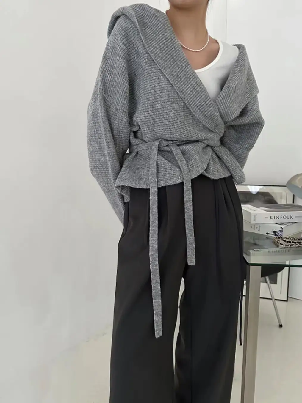 한국 스타일 빈티지 니트 조끼 상세 이미지 13