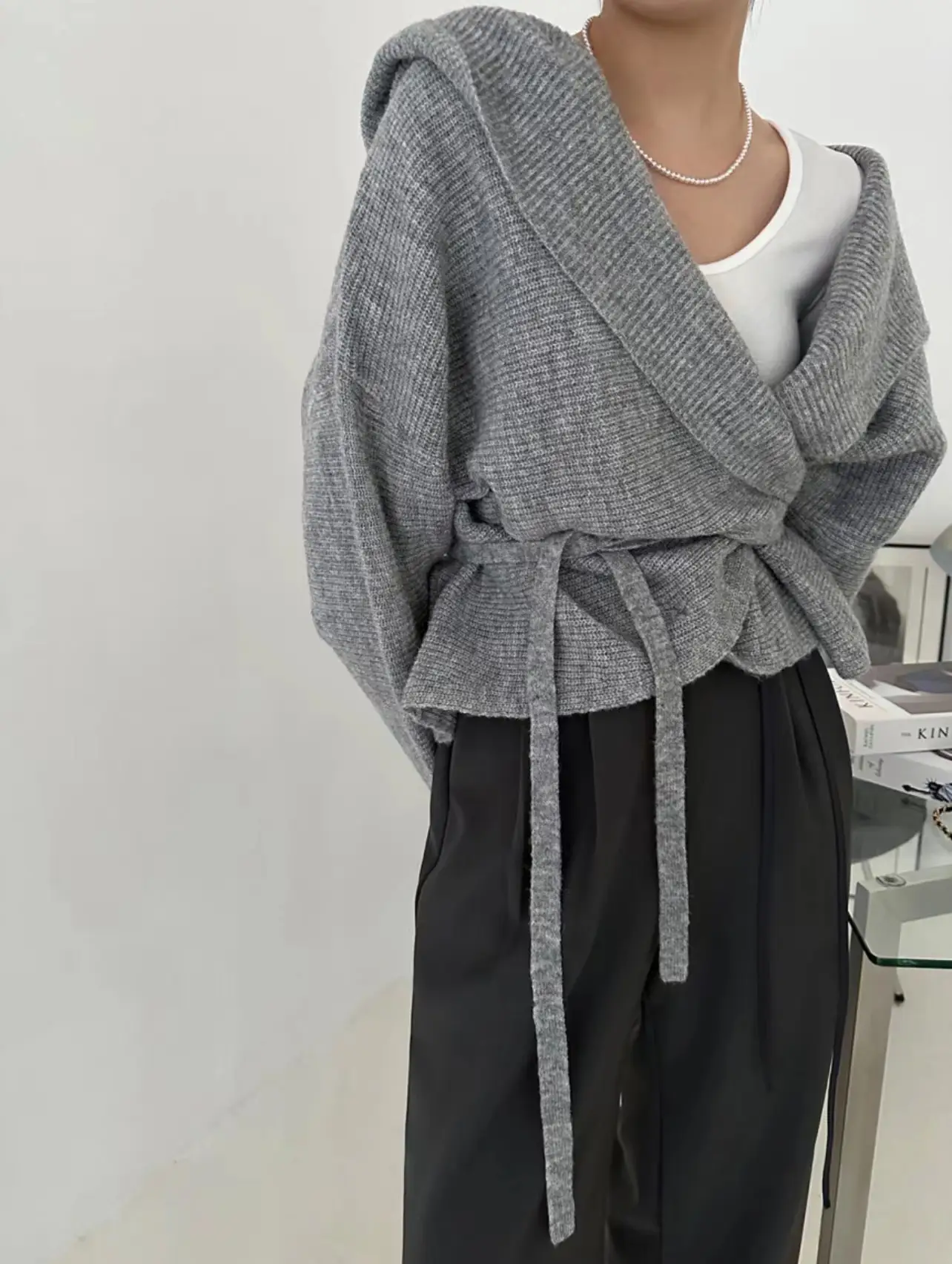 한국 스타일 빈티지 니트 조끼 상세 이미지 18
