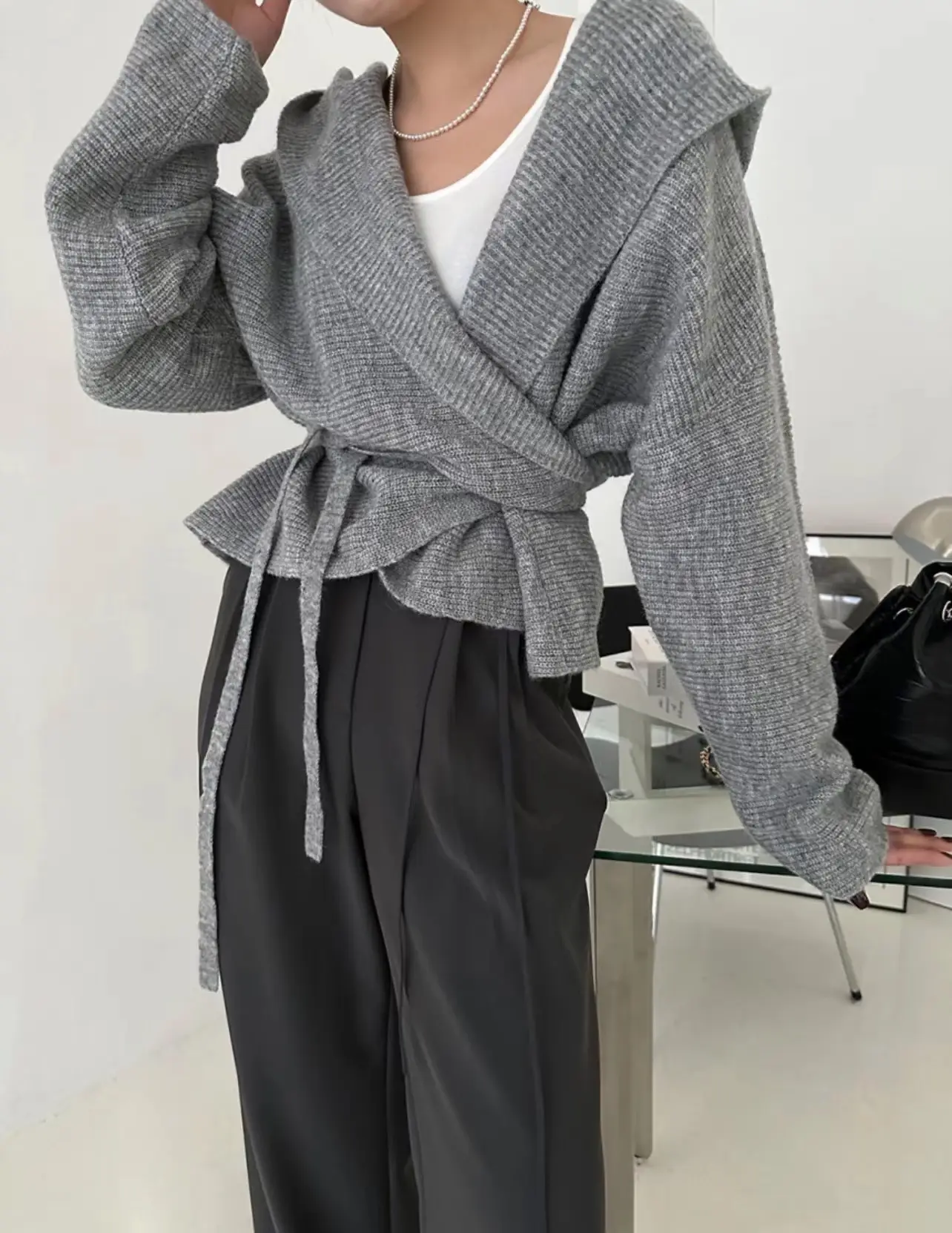 한국 스타일 빈티지 니트 조끼 상세 이미지 19