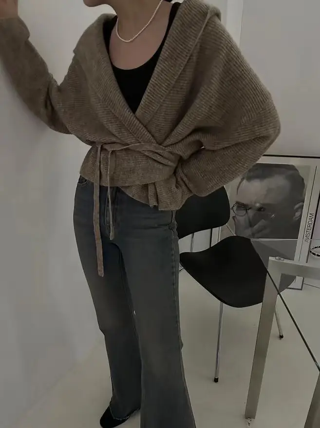 한국 스타일 빈티지 니트 조끼 상세 이미지 41