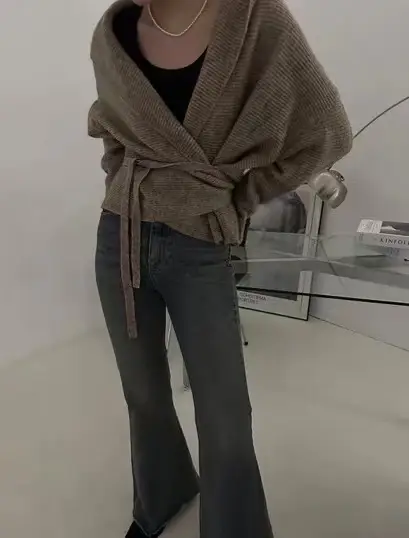 한국 스타일 빈티지 니트 조끼 상세 이미지 43