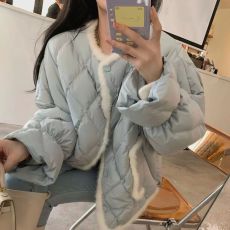 菱格羽绒棉服女冬季设计感小众轻薄棉衣新款2023爆款高级感短外套