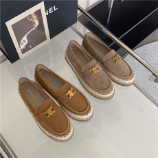 批发2026春爆款推荐小香风乐福鞋厚软底磨砂真皮渔夫女鞋 35-40码