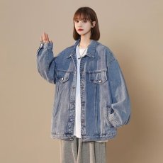 批发牛仔外套女2024年新款爆款美夹克秋冬大码夹克褂子潮