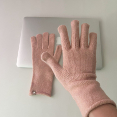 批发韩国ins东大门时髦手套~可触屏五指加长保暖手套纯色冬季