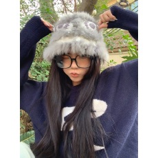 批发实拍实价 秋冬针织毛绒渔夫帽<b class='q'>可爱</b>醒狮帽