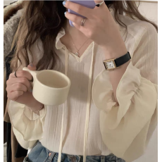 批发夏装新款雪纺衬衫宽松气质胖MM上衣洋气显瘦内搭打底衫M-4XL200斤