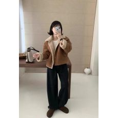 批发韩版短款羊羔毛外套复古保暖加厚皮毛一体宽松<b class='q'>夹克</b>