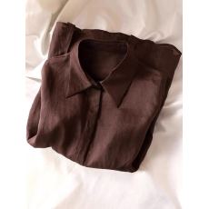 批发2023新款上衣棉麻衬衣小衫打底女装欧货<b class='q'>品牌</b>内搭高端爆款衬衫