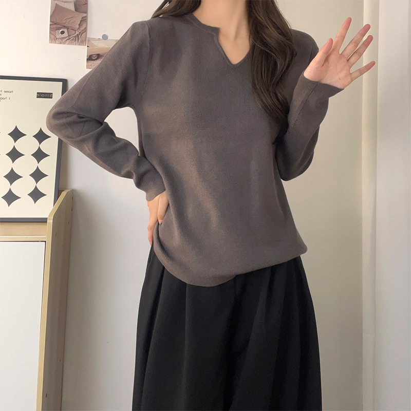 實拍2023新款早秋裝慵懶風小眾針織襯衫長袖罩衫女裝春秋季高級感