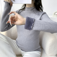 批发实拍~新款冬季加毛加厚加绒针织打底孕妇大码妇女装