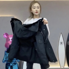 批发官图2026春新款女士派克服棉衣棉服外套加绒加厚中长款小个子风衣