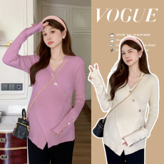 批发实拍爆款大货~可<b class='q'>哺乳</b>~<b class='q'>百搭</b>孕妇装<b class='q'>上衣</b>长袖打底衫大码针织毛衣套装