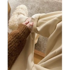 批发实价-实拍 灯芯绒加绒加厚 秋冬新款哈伦宽松束脚<b class='q'>九分裤</b>女