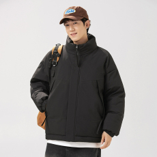 批发实拍2023冬季新款潮牌立领加厚棉衣男保暖宽松棉袄休闲百搭外套