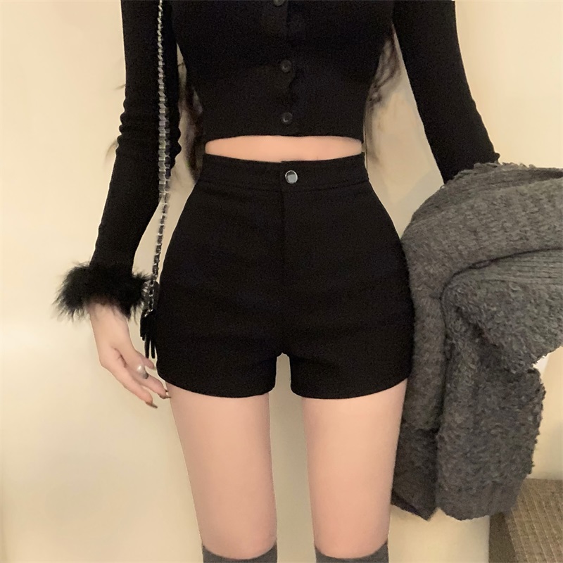 Real shot and real price elastic high-waisted velvet casual pants for women to wear in autumn, hot girls slimming A-line pants and leggings shorts