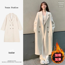 批发高级感毛呢外套女2023年秋冬季新款呢子大衣小个子爆款赫本风韩系