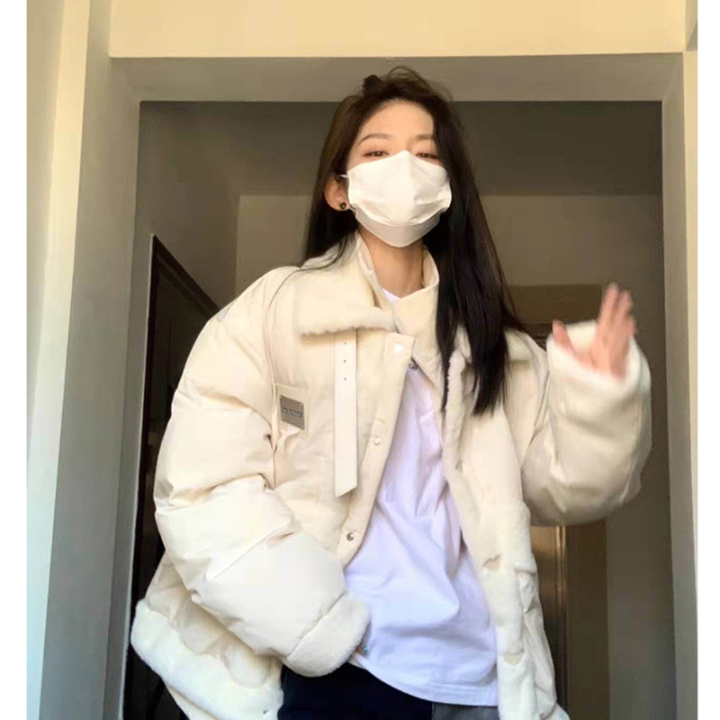 2023 Winter Plus Size Women's Clothing for Fat Sister Down Cotton Clothes 220 Jin Loose Thickened Drawstring Cotton Jacket