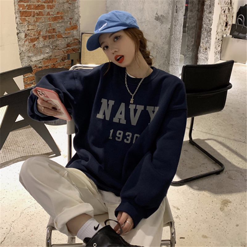 Official photo plus velvet 250g / David's round neck autumn and winter sweatshirt for women plus velvet