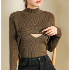 批发实拍哺乳毛衣秋<b class='q'>冬</b>加厚保暖产后亲肤修身显瘦喂奶打底上衣月子