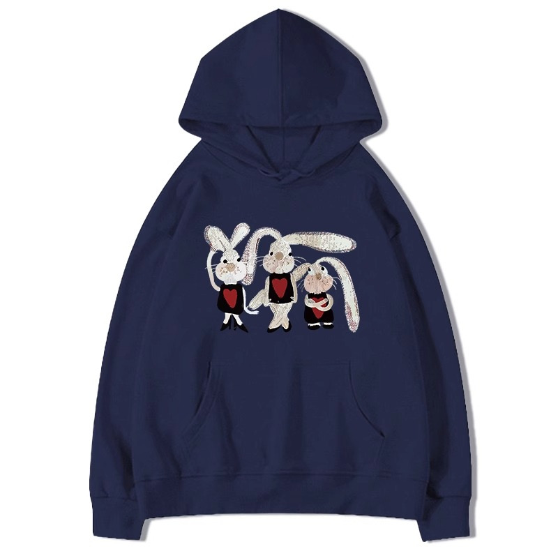 This year's popular and beautiful sweatshirts for women are autumn hoodies, navy bunny long-sleeved tops, hooded oversize jackets