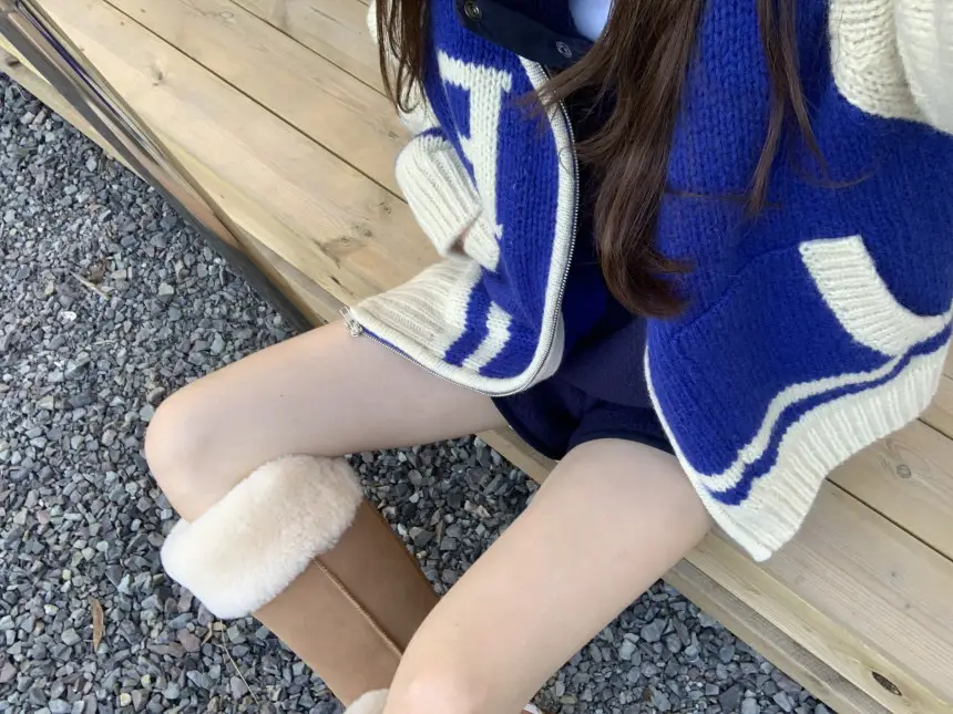 여성용 카라 라운드 넥 니트 가디건 상세 이미지 42
