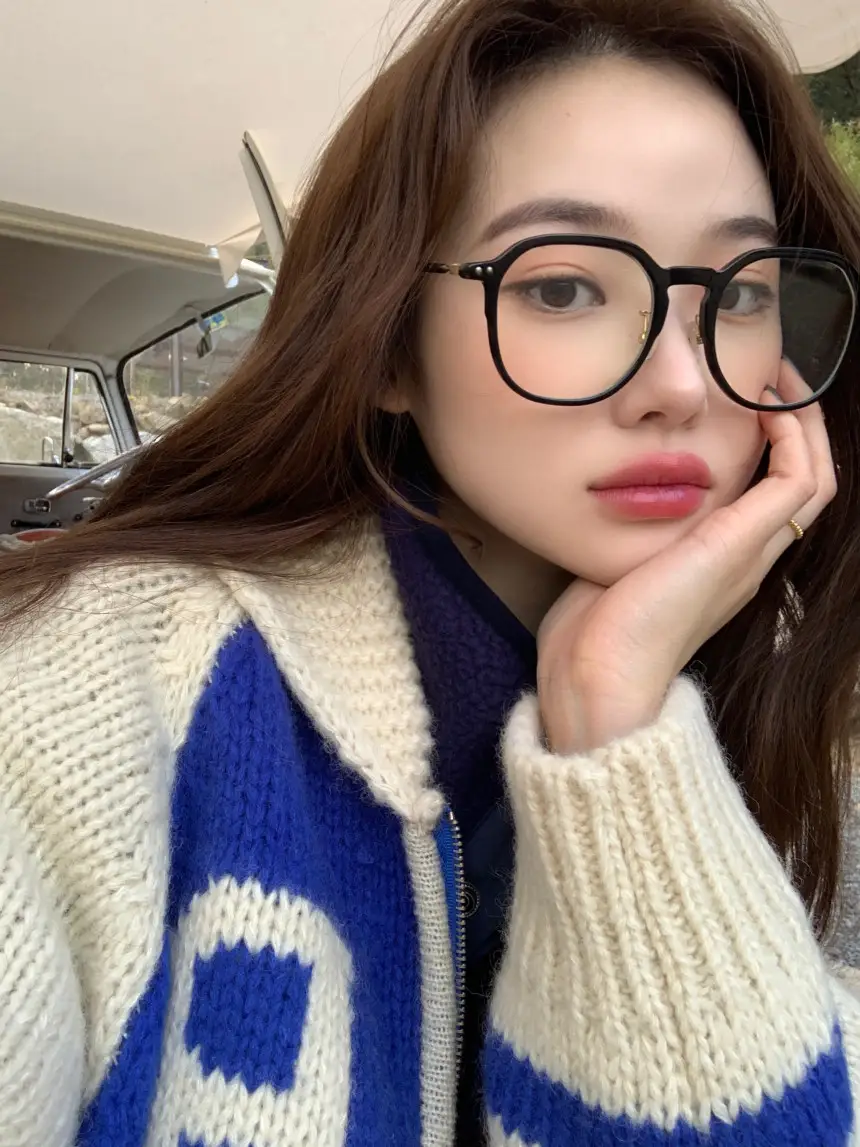 여성용 카라 라운드 넥 니트 가디건 상세 이미지 21