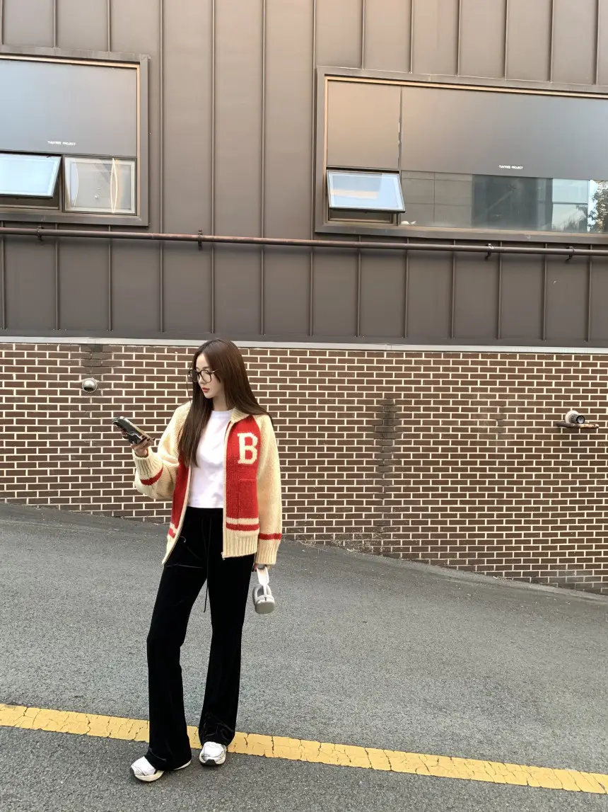 여성용 카라 라운드 넥 니트 가디건 상세 이미지 27