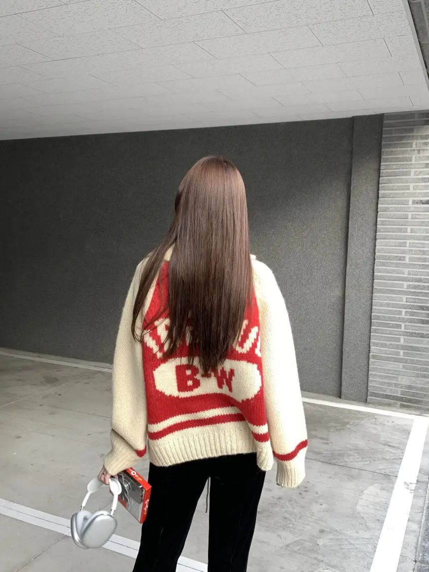 여성용 카라 라운드 넥 니트 가디건 상세 이미지 29