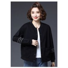 批发妈妈装外套短2023新款加肥加大码200斤中老年女装春秋冬休闲上衣