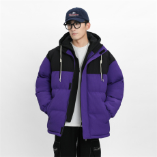 批发高品质冬季拼色加厚保暖棉衣防水防<b class='q'>风</b>舒适时尚帅气百搭连帽棉衣