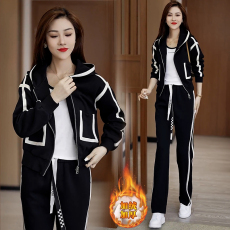 批发官图  高含棉宽松洋<b class='q'>气质</b>套装女2025冬季新款加绒加厚<b class='q'>运动服</b>两件套