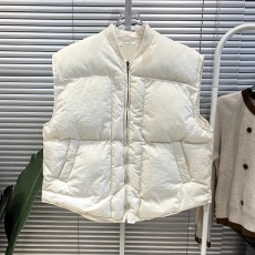 批发十三行秋季新款纯色时尚百搭拉链插兜棉服<b class='q'>马甲</b>外套女上衣