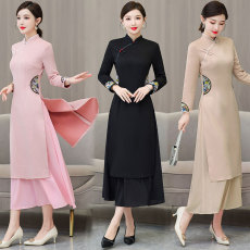 批发改良版<b class='q'>旗袍</b><b class='q'>新款</b>2026<b class='q'>新款</b>少女复古气质连衣裙粉色长袖茶服秋季古法