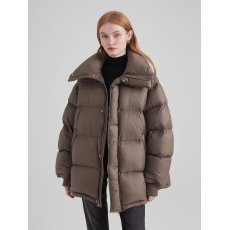 批发90绒S，M，L羽绒服高领<b class='q'>宽松</b>型高端品质货装饰漂亮中长款保暧防寒