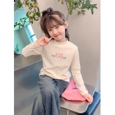 批发女童打底衫秋<b class='q'>冬</b>款2023新款儿童秋装内搭长袖T恤女孩德绒款上衣