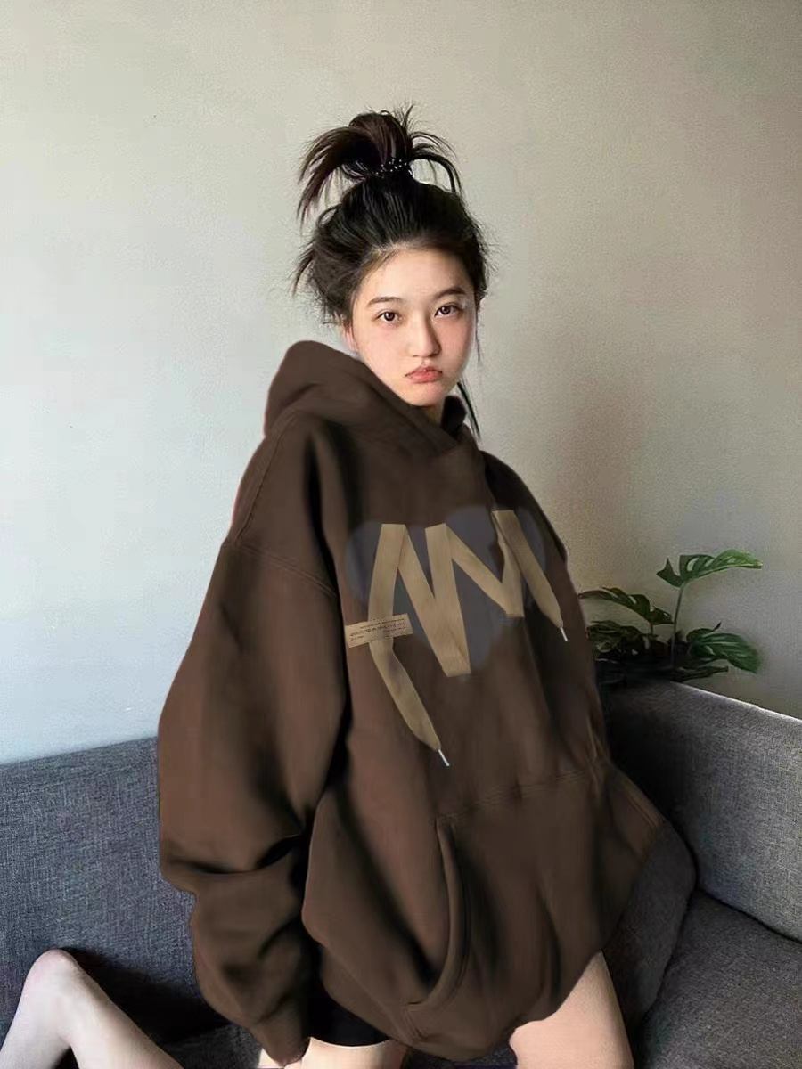 Pure cotton Chinese cotton composite silver fox velvet American retro hooded sweatshirt women's new autumn and winter jacket