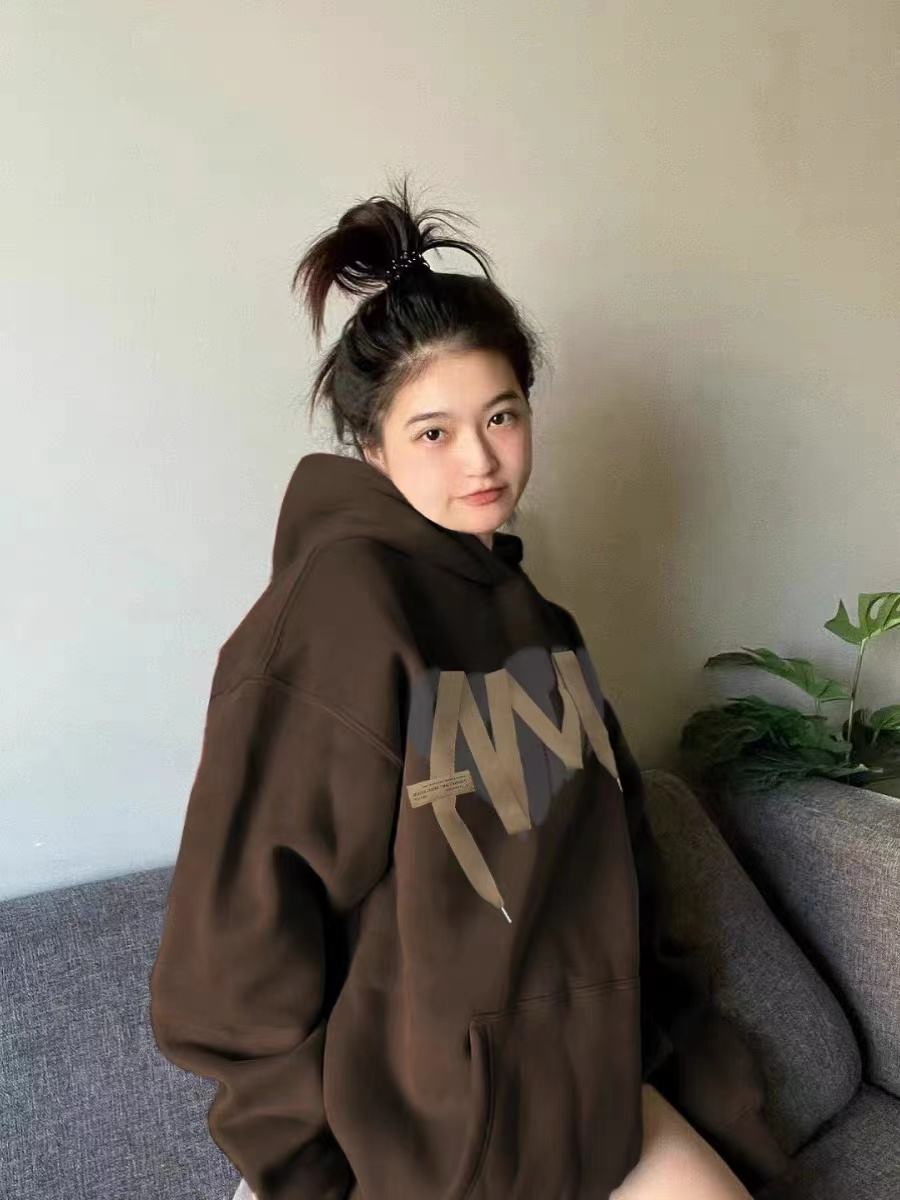 Pure cotton Chinese cotton composite silver fox velvet American retro hooded sweatshirt women's new autumn and winter jacket