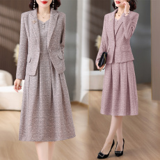 批发2023<b class='q'>秋</b>季新款时尚中老年职业装大码女装两件套