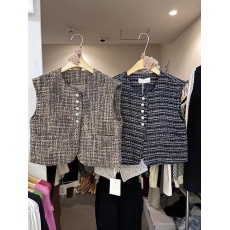 批发2025秋季新款韩版洋气小香风单排扣坎肩宽松马甲外套上衣女