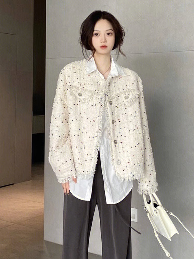 原版布料質量法式名媛氣質時尚別致小香風外套女
