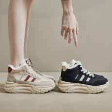 批发2023冬季新款<b class='q'>韩版</b>高帮加绒老爹鞋女休闲鞋货号